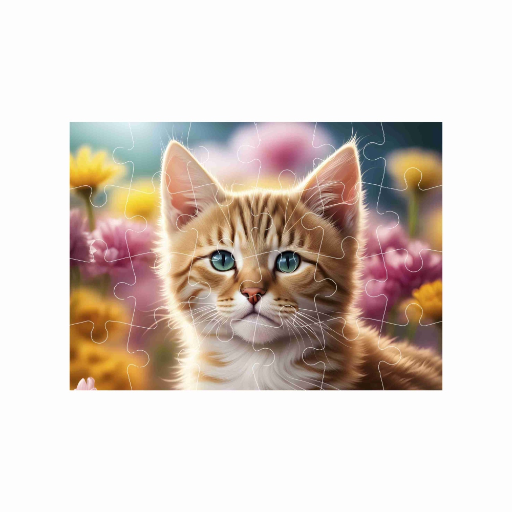 Puzzle 18x13cm (24 dielikov) s obrázkom - mačiatko