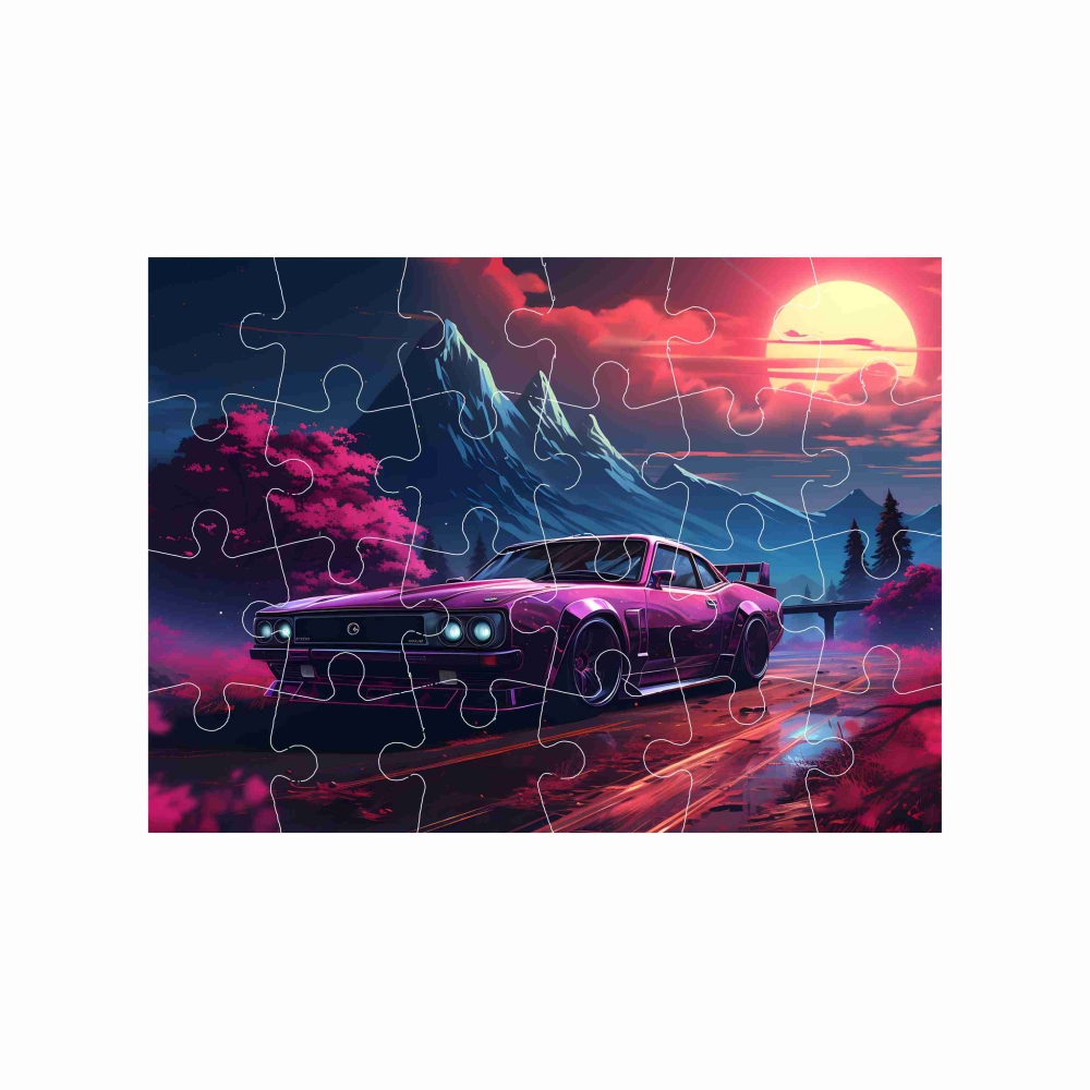 Puzzle 18x13cm (24 dielikov) s obrázkom - športové auto