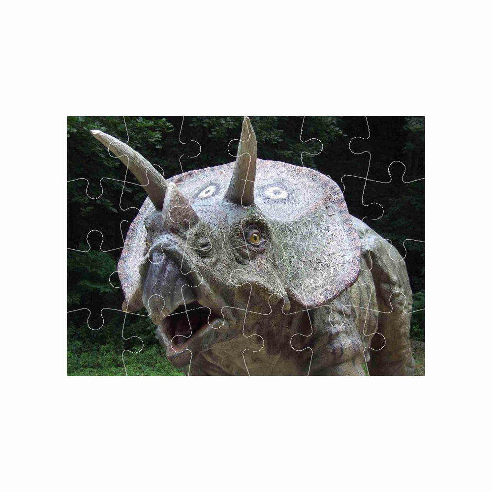 Puzzle 18x13cm (24 dielikov) s obrázkom - triceratops