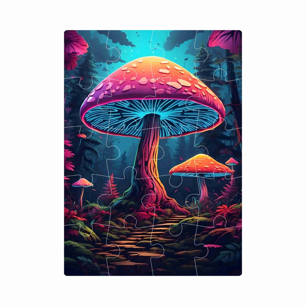 Puzzle 20x15cm (20 dielikov) s obrázkom - huby