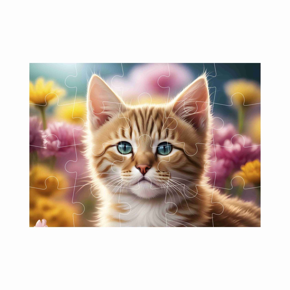 Puzzle 20x15cm (20 dielikov) s obrázkom - mačiatko