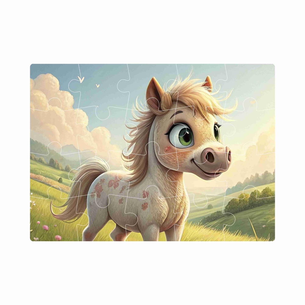 Puzzle 20x15cm (20 dielikov) s obrázkom - roztomilý poník
