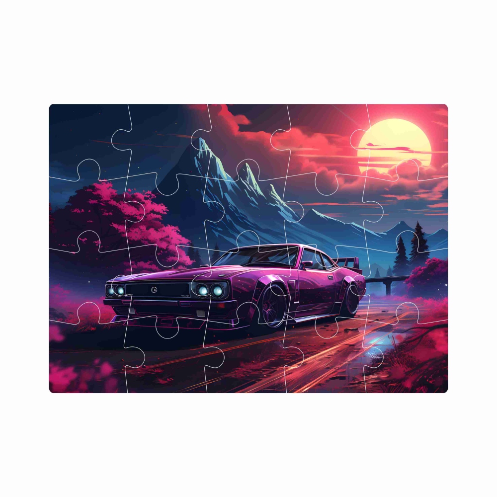 Puzzle 20x15cm (20 dielikov) s obrázkom - športové auto