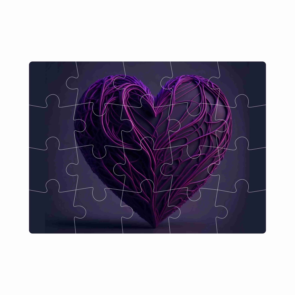 Puzzle 20x15cm (20 dielikov) s obrázkom - srdce