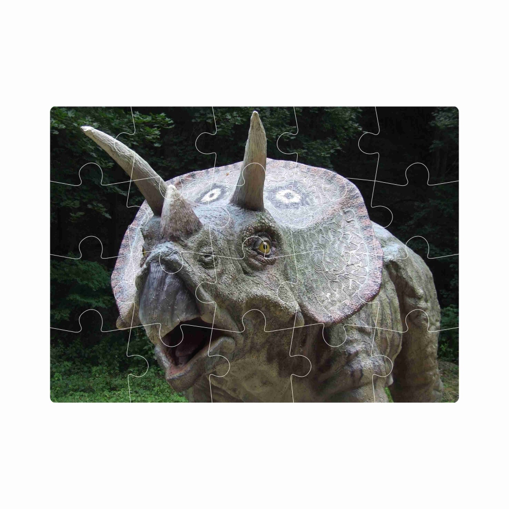 Puzzle 20x15cm (20 dielikov) s obrázkom - triceratops