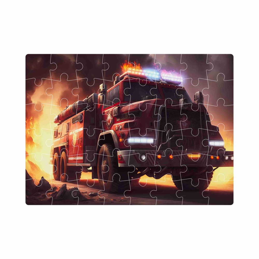 Puzzle 20x15cm (40 dielikov) s obrázkom - hasičské vozidlo