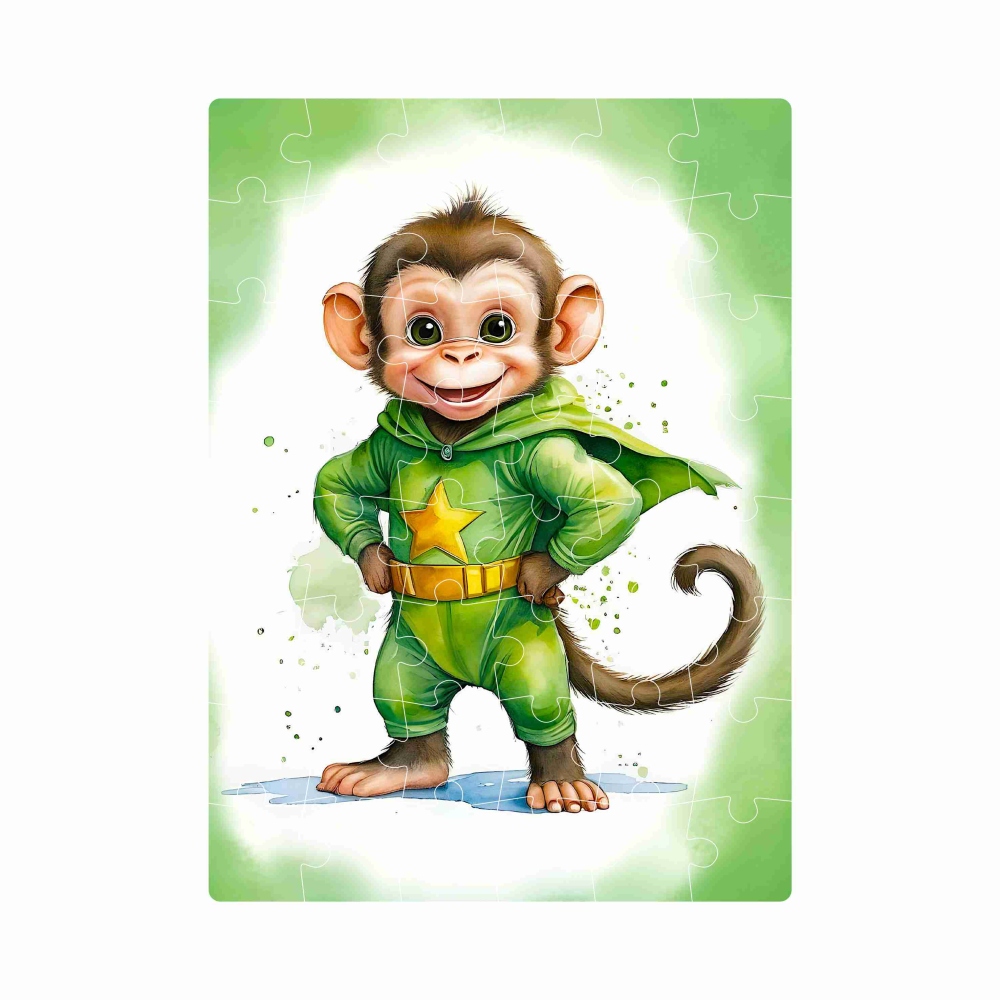 Puzzle 20x15cm (40 dielikov) s obrázkom - kreslená opička