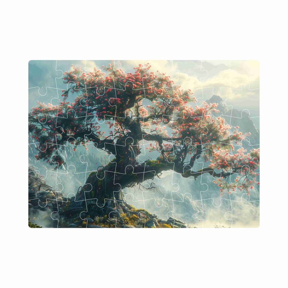 Puzzle 20x15cm (40 dielikov) s obrázkom - kvitnúca čerešňa