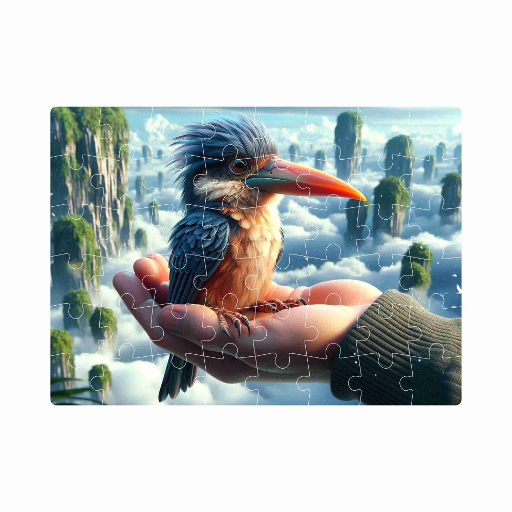 Puzzle 20x15cm (40 dielikov) s obrázkom - nebeský rybárik
