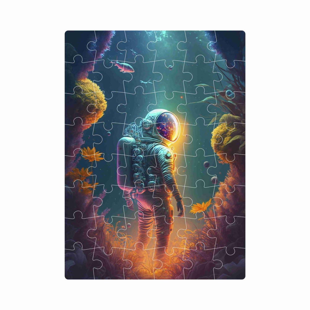 Puzzle 20x15cm (40 dielikov) s obrázkom - osamelý astronaut