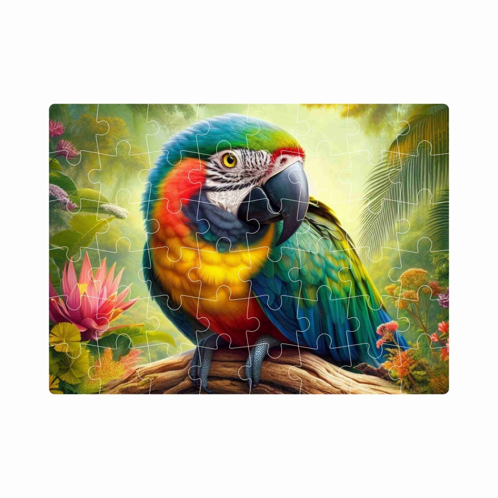 Puzzle 20x15cm (40 dielikov) s obrázkom - papagáj
