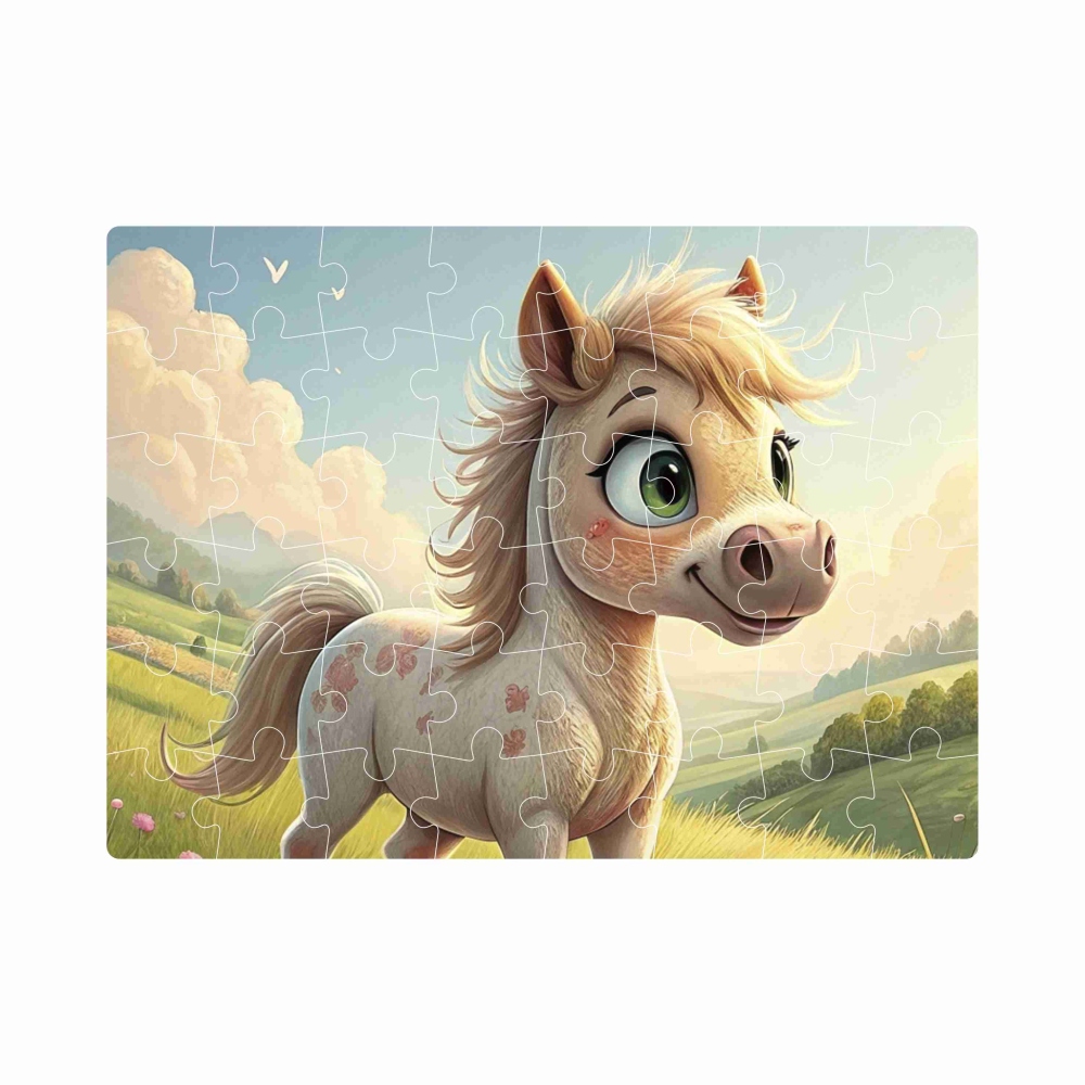 Puzzle 20x15cm (40 dielikov) s obrázkom - roztomilý poník