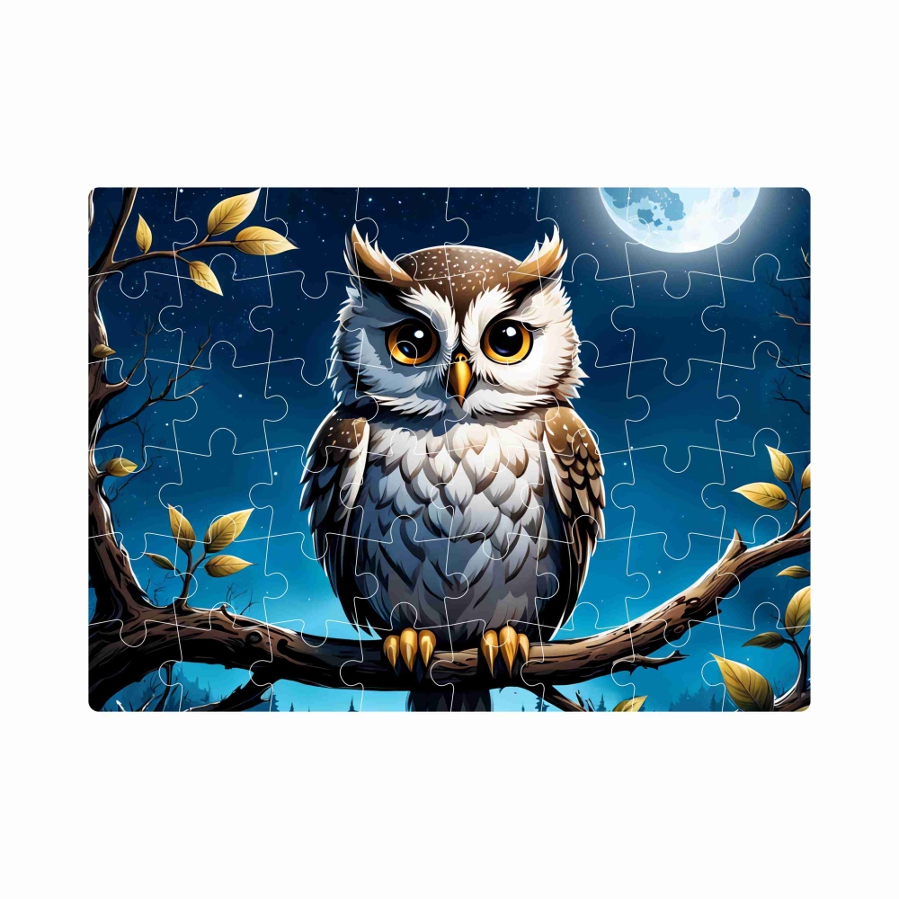 Puzzle 20x15cm (40 dielikov) s obrázkom - sova