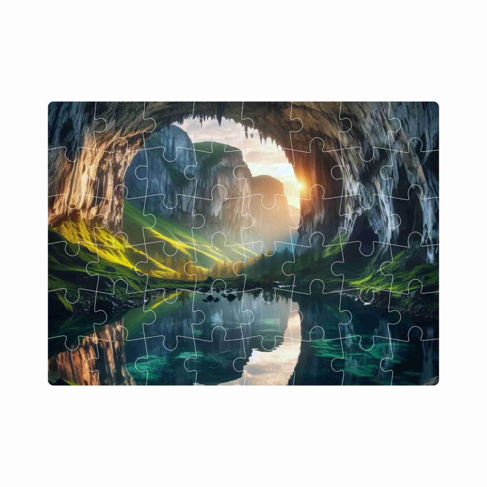 Puzzle 20x15cm (40 dielikov) s obrázkom - tichá jaskyňa