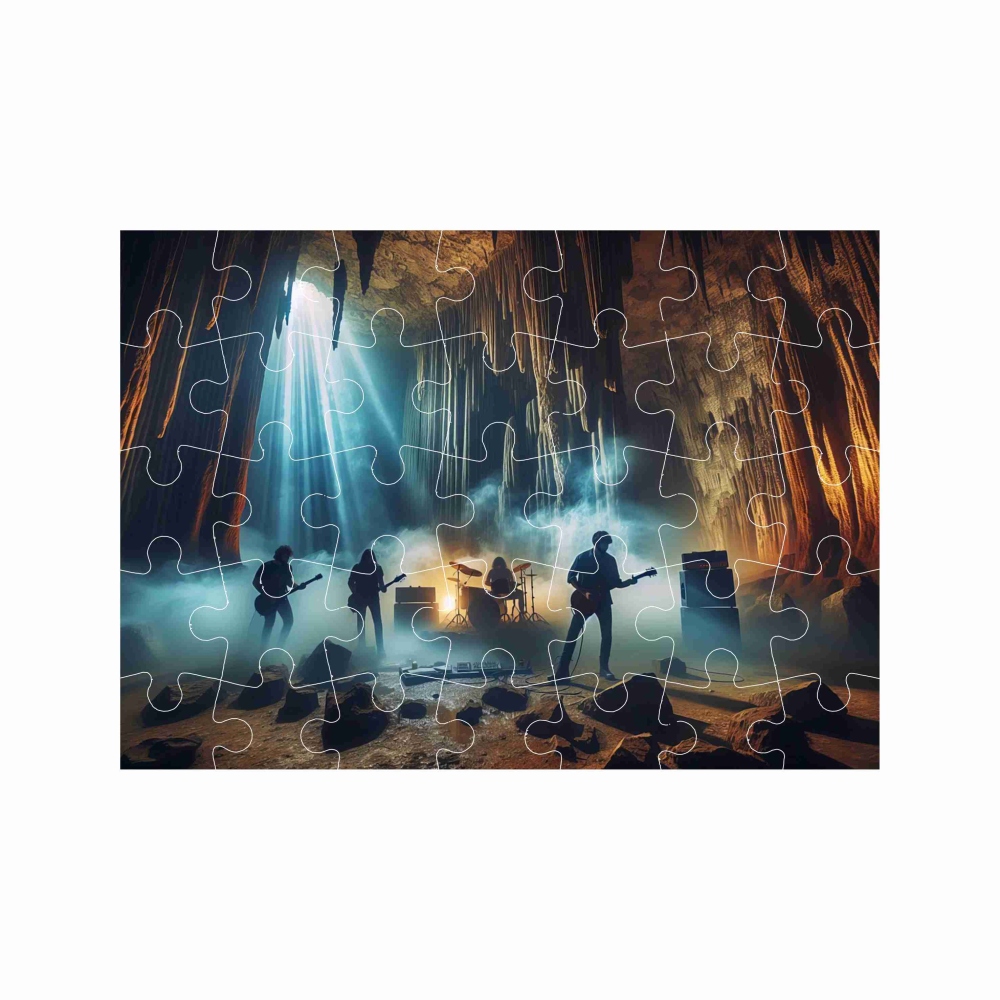 Puzzle 27x19,5cm (35 dielikov) s obrázkom - koncert v jaskyni