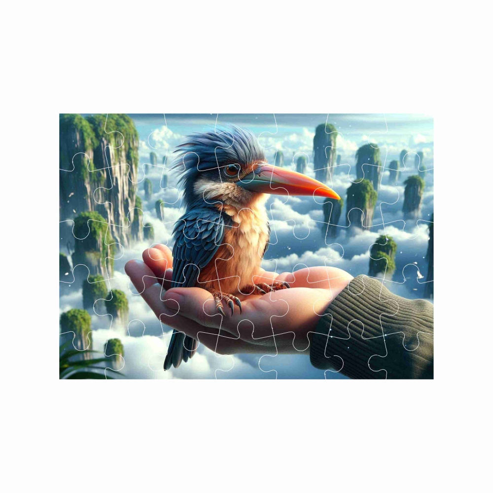 Puzzle 27x19,5cm (35 dielikov) s obrázkom - nebeský rybárik