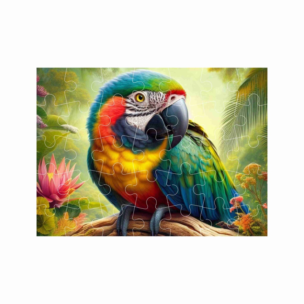 Puzzle 27x19,5cm (35 dielikov) s obrázkom - papagáj