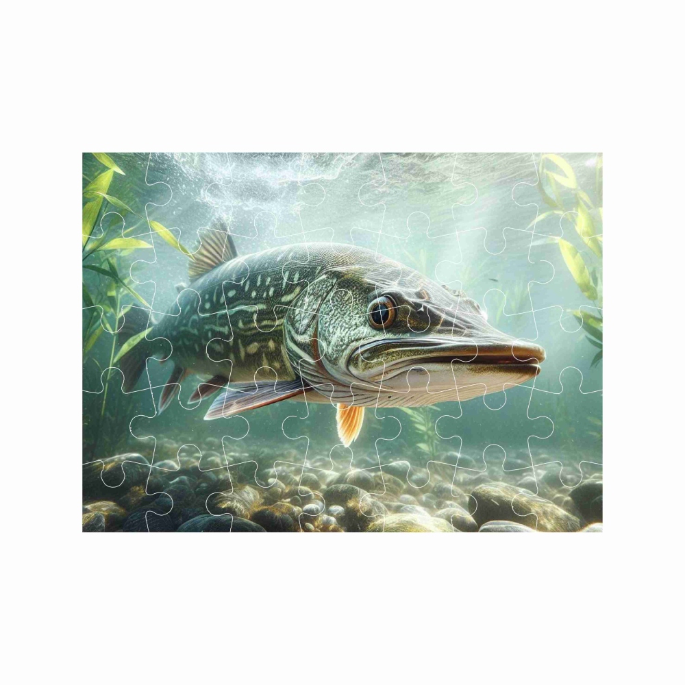 Puzzle 27x19,5cm (35 dielikov) s obrázkom - šťuka