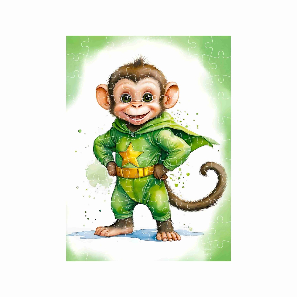 Puzzle 27x19,5cm (88 dielikov) s obrázkom - kreslená opička