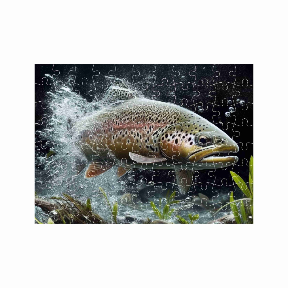 Puzzle 27x19,5cm (88 dielikov) s obrázkom - pstruh