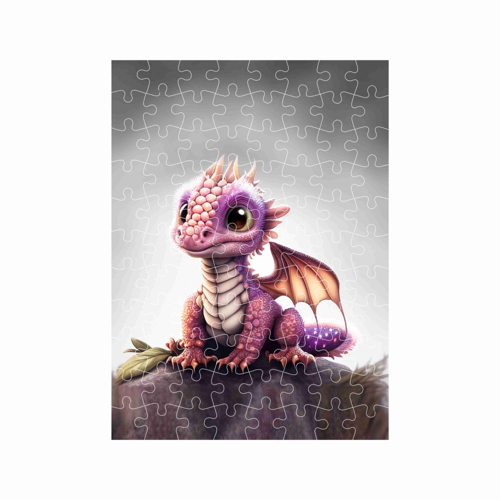 Puzzle 27x19,5cm (88 dielikov) s obrázkom - ružový dráčik