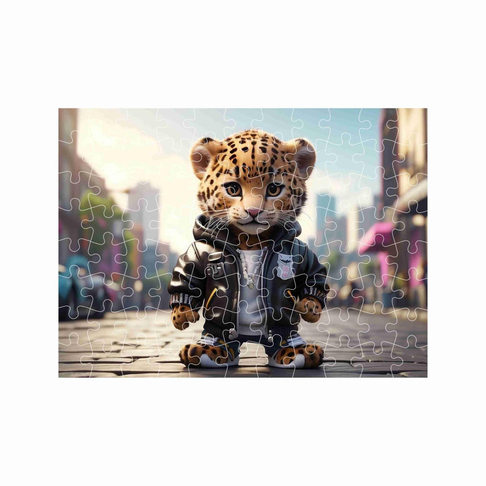 Puzzle 27x19,5cm (88 dielikov) s obrázkom - tigrík v bunde