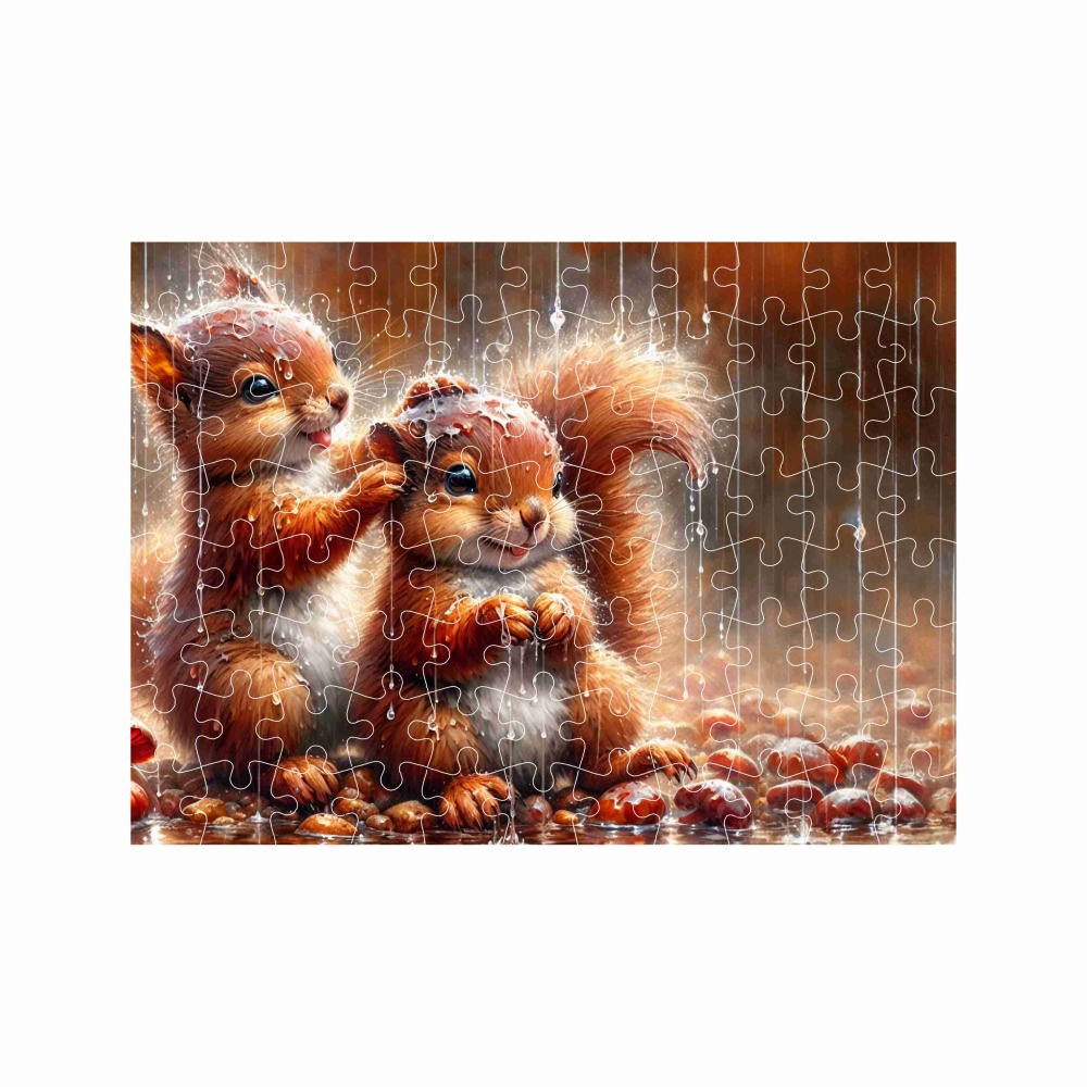 Puzzle 27x19,5cm (88 dielikov) s obrázkom - veveričky