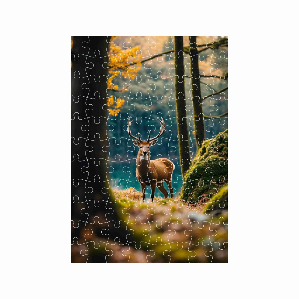 Puzzle A4 29x20cm (120 dielikov) s obrázkom - jeleň v lese