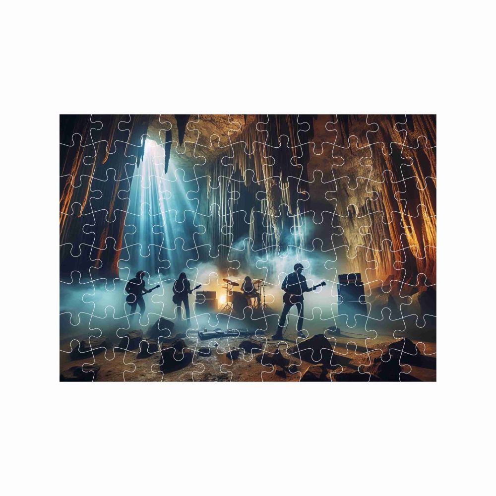 Puzzle A4 29x20cm (120 dielikov) s obrázkom - koncert v jaskyni