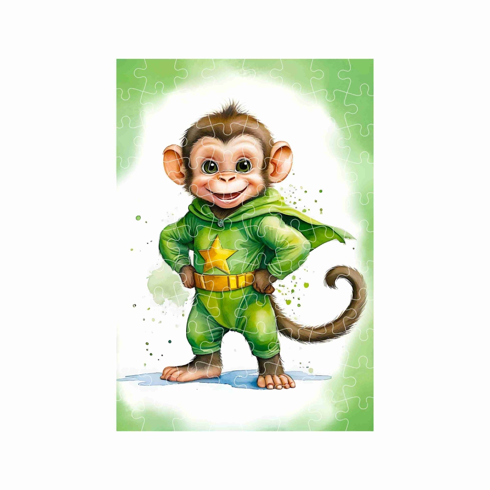 Puzzle A4 29x20cm (120 dielikov) s obrázkom - kreslená opička