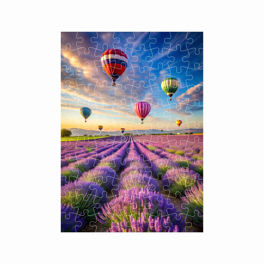 Puzzle A4 29x20cm (120 dielikov) s obrázkom - let nad levanduľami