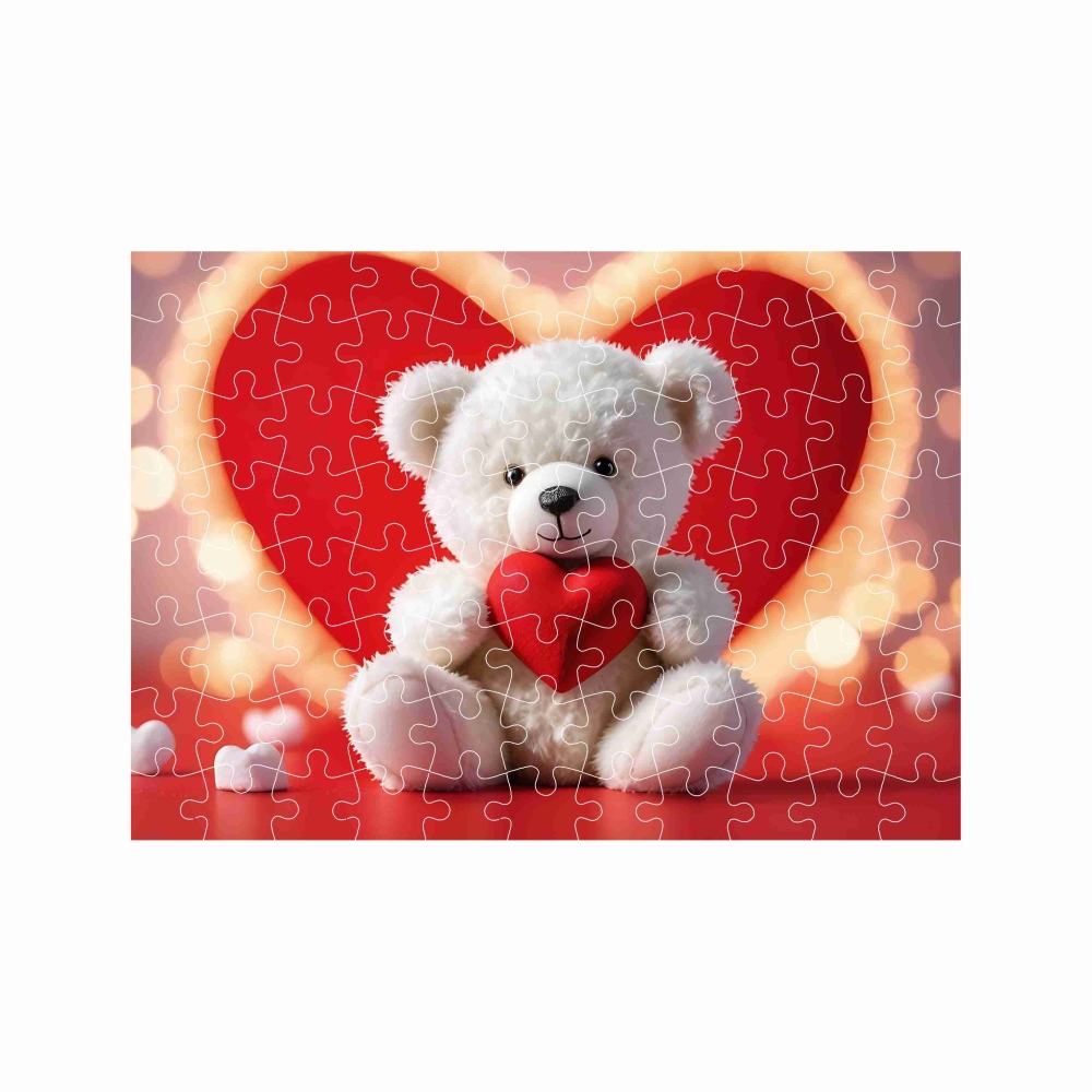 Puzzle A4 29x20cm (120 dielikov) s obrázkom - medvedík so srdiečkom