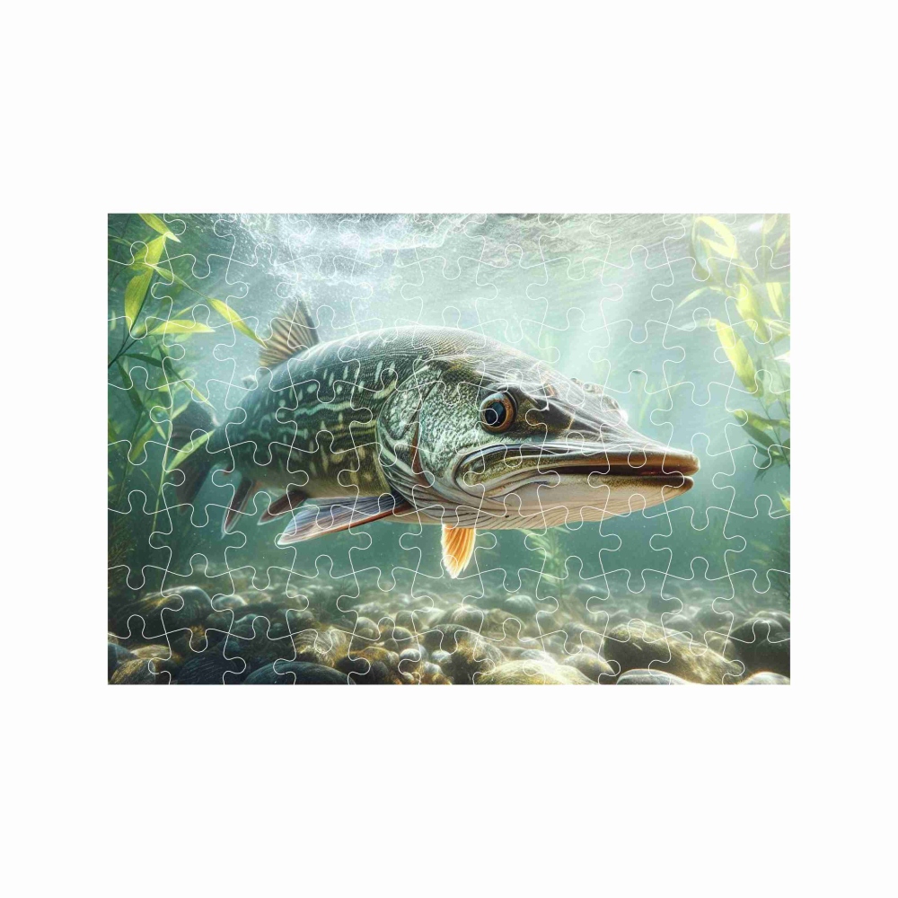 Puzzle A4 29x20cm (120 dielikov) s obrázkom - šťuka