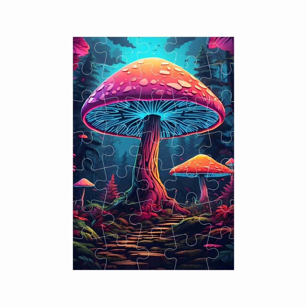 Puzzle A4 29x20cm (40 dielikov) s obrázkom - huby