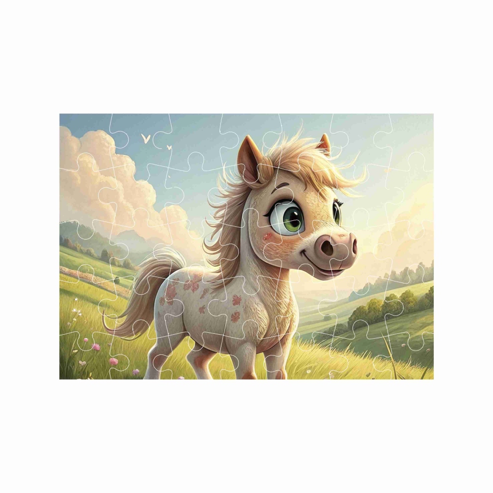 Puzzle A4 29x20cm (40 dielikov) s obrázkom - roztomilý poník