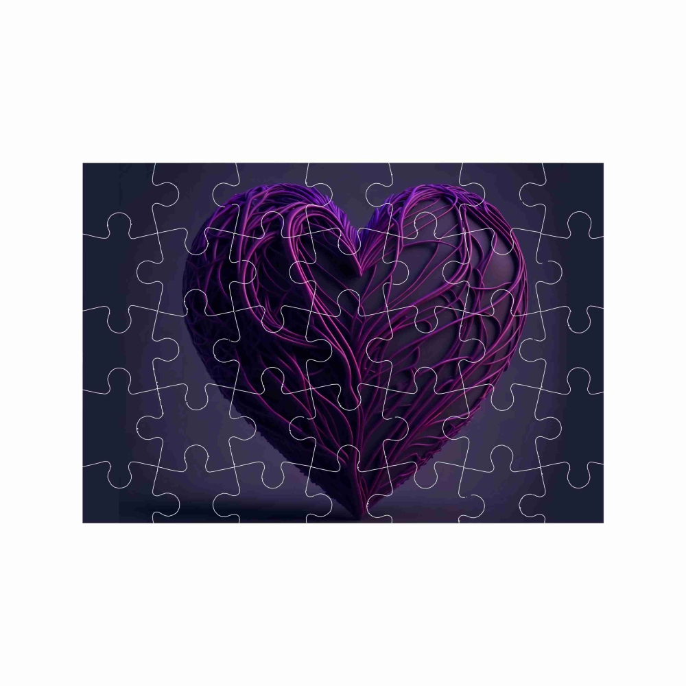 Puzzle A4 29x20cm (40 dielikov) s obrázkom - srdce