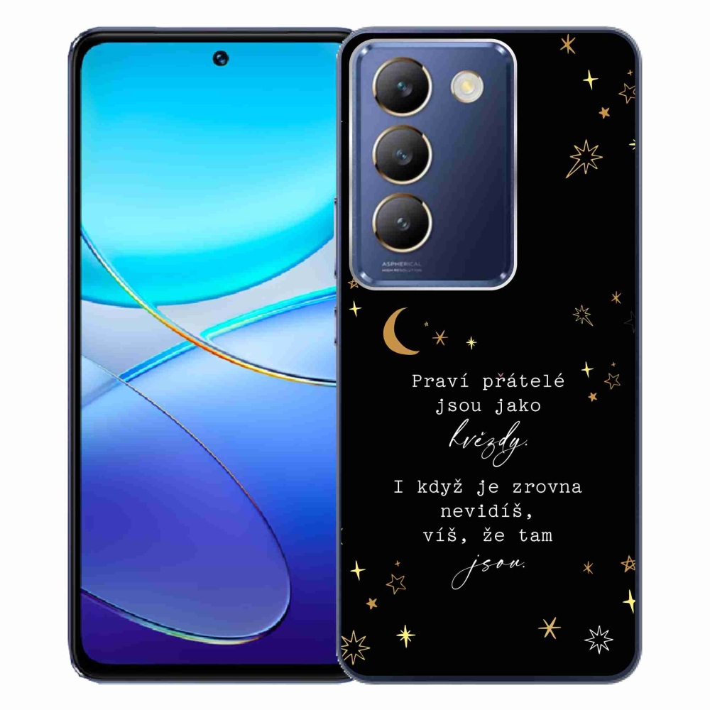 Gélový kryt mmCase na Vivo V40 SE 4G/5G - citát 6 čierne pozadie
