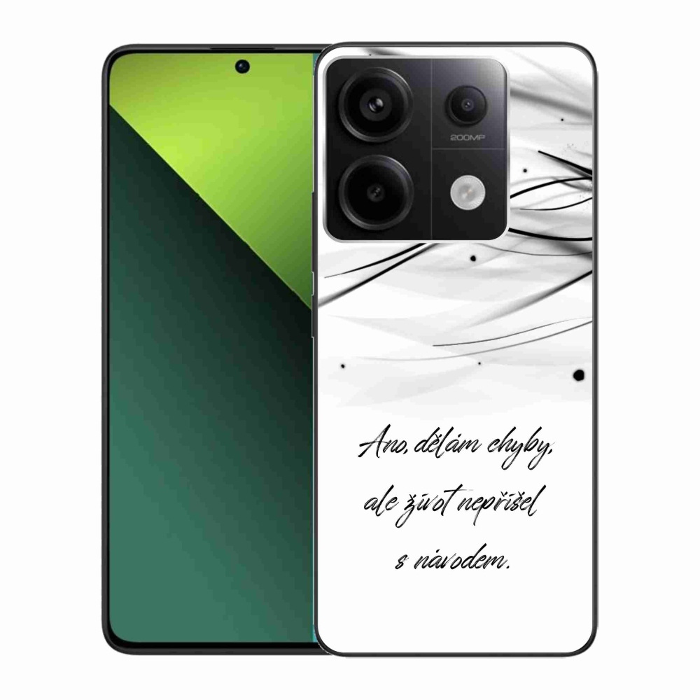 Gélový kryt mmCase na Xiaomi Redmi Note 13 Pro 5G/Poco X6 5G - citát biele pozadie