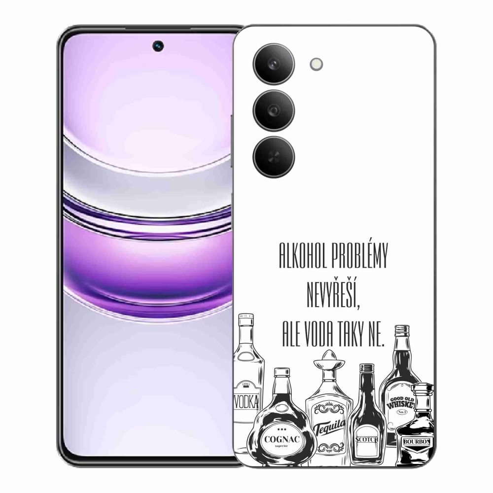 Gélový kryt mmCase na Realme 14x 5G - vtipný text biele pozadie
