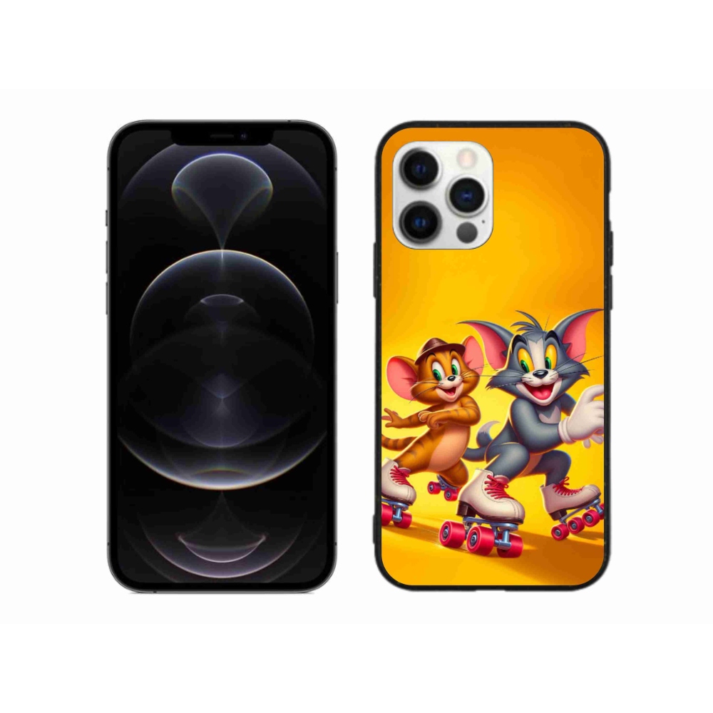 Gélový kryt mmCase na iPhone 12 Pro Max - tom a jerry