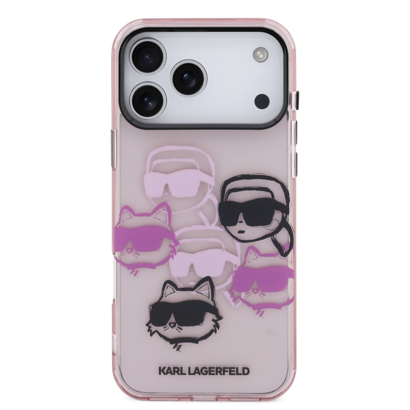 Karl Lagerfeld IML Multi K&CH Heads Zadný kryt pre iPhone 17 Pro Max Pink
