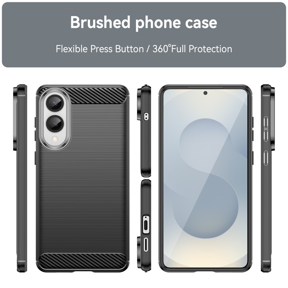 Carbon odolný gélový obal na Samsung Galaxy S25 Edge - čierny