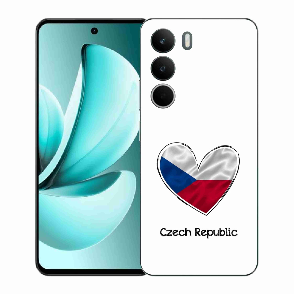 Gélový kryt mmCase na Realme C71 - vlajka srdca biele pozadie