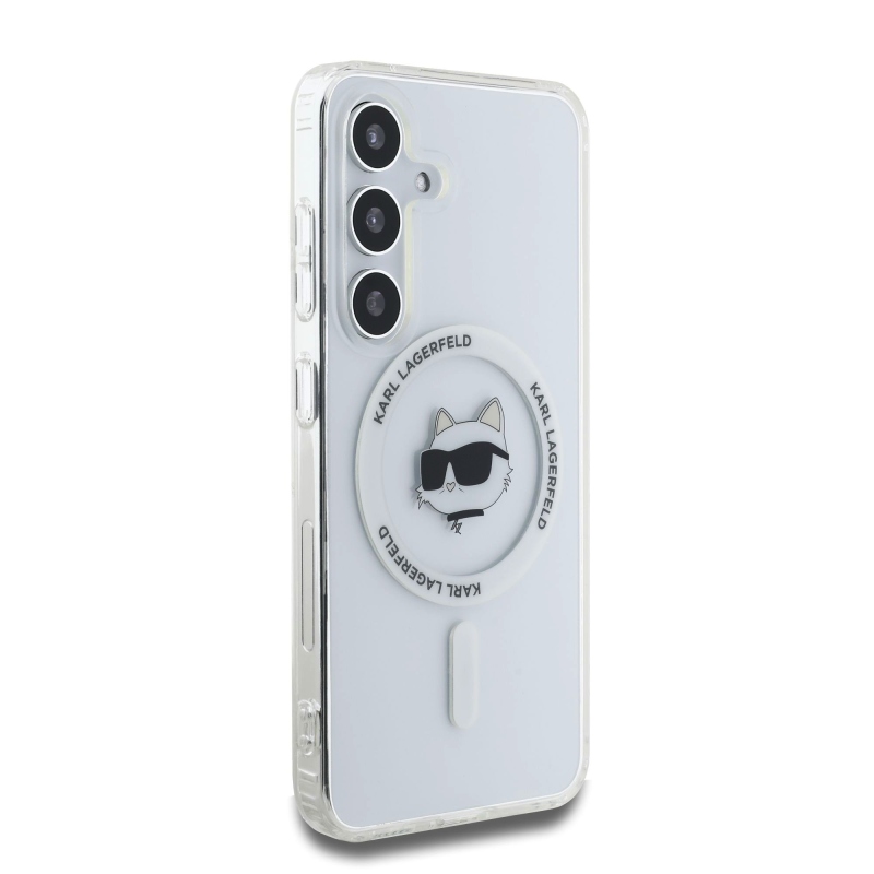 Karl Lagerfeld IML Chúpette Head MagSafe Zadný Kryt pre Samsung Galaxy S25 Transparent