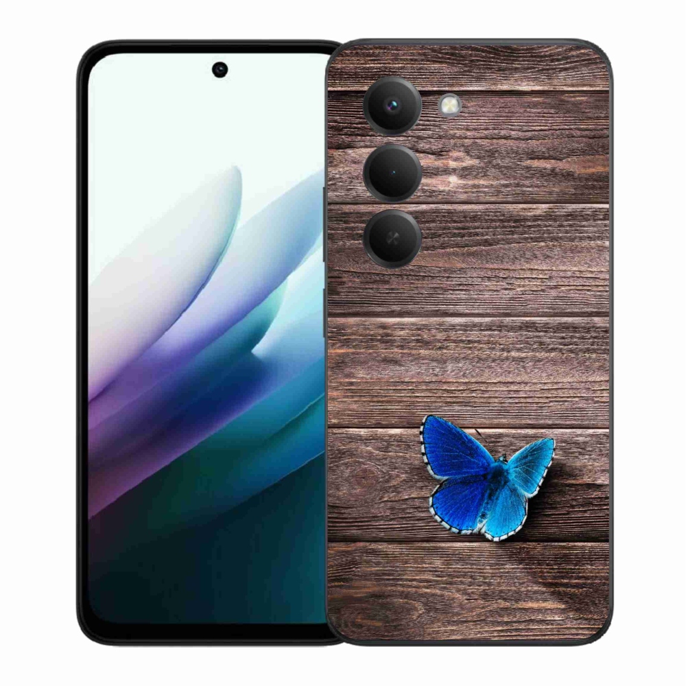 Gélový kryt mmCase na Xiaomi Redmi 15 4G/5G (171mm) - modrý motýľ 1