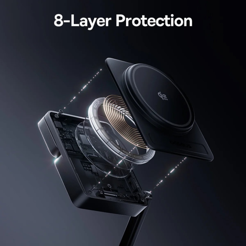 Baseus PicoGo AF21 Prenosná magnetická bezdrôtová nabíjačka 3 v 1, 35 W, čierna