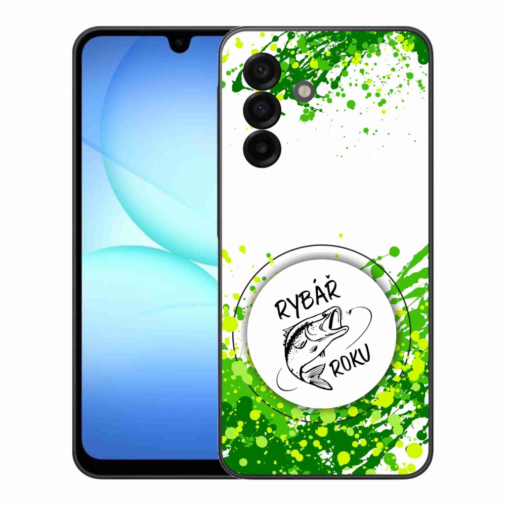 Gélový kryt mmCase na Samsung Galaxy A17 5G - rybár roka biele pozadie
