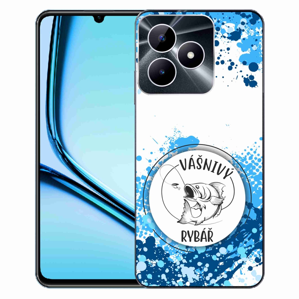 Gélový kryt mmCase na Realme Note 50 - vášnivý rybár biele pozadie