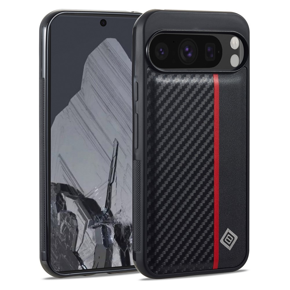 LC.IMEEKE odolný gélový obal na Google Pixel 10 Pro/Pixel 10 - čierny/červený