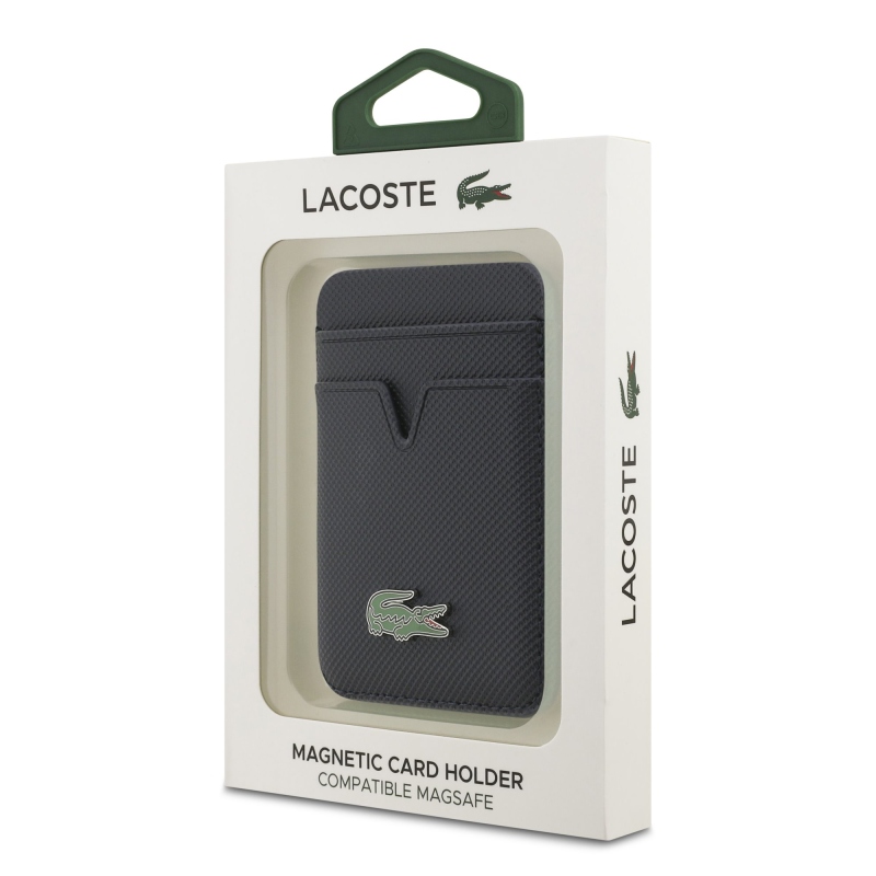Lacoste PU Iconic Petit Pique MagSafe peňaženka Navy